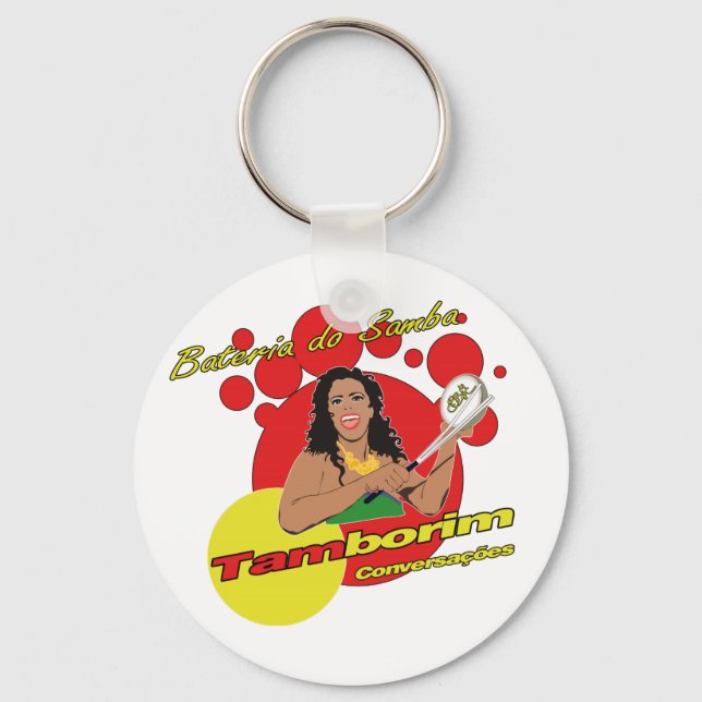 Tamborim Batucada de Samba Key Ring (Front)