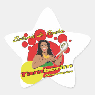 Tamborim Batucada de Samba Star Sticker