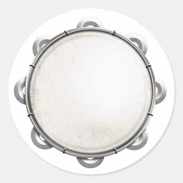 Tambourine Classic Round Sticker (Front)