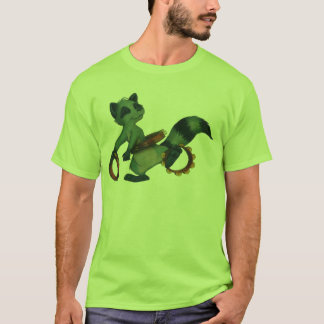 "Tambourine Hula Racoon" by Suzi German T-Shirt
