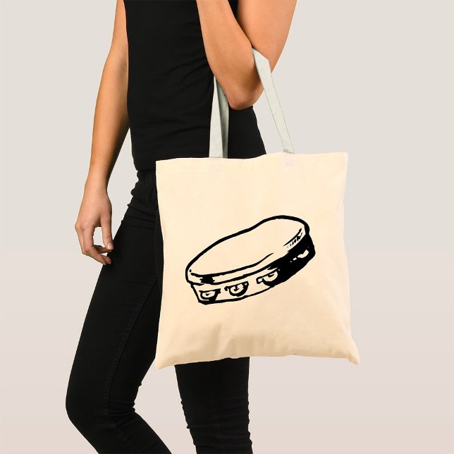 Tambourine Illustration Tote Bag (Creator Uploaded)