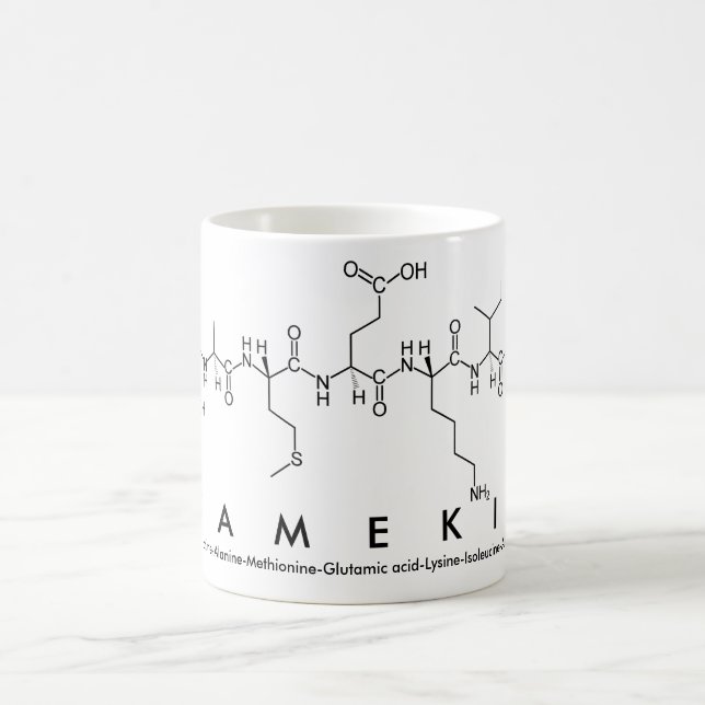 Tamekia peptide name mug (Center)