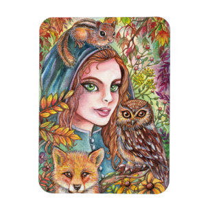 Tamer in Autumn Woods Magnet