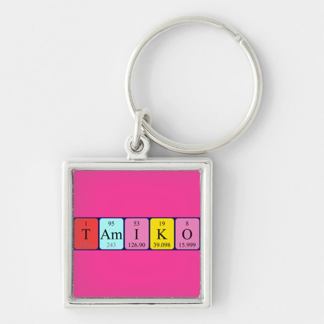 Tamiko periodic table name keyring (Front)