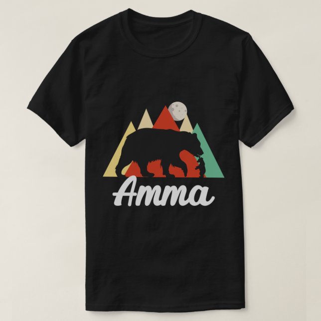 Tamil Mum Mother s Day Amma Momma Bear   T-Shirt (Design Front)