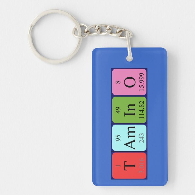 Tamino periodic table name keyring (Front)