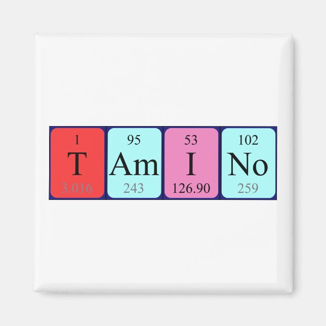 Tamino periodic table name magnet (Front)
