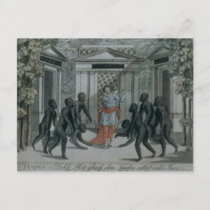 Tamino plays the magic flute postcard