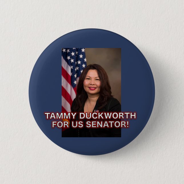 Tammy Duckworth for US Senator Illinois Button (Front)