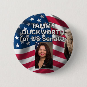 Tammy Duckworth for US Senator USA Button