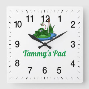 Tammy's Pad Square Wall Clock