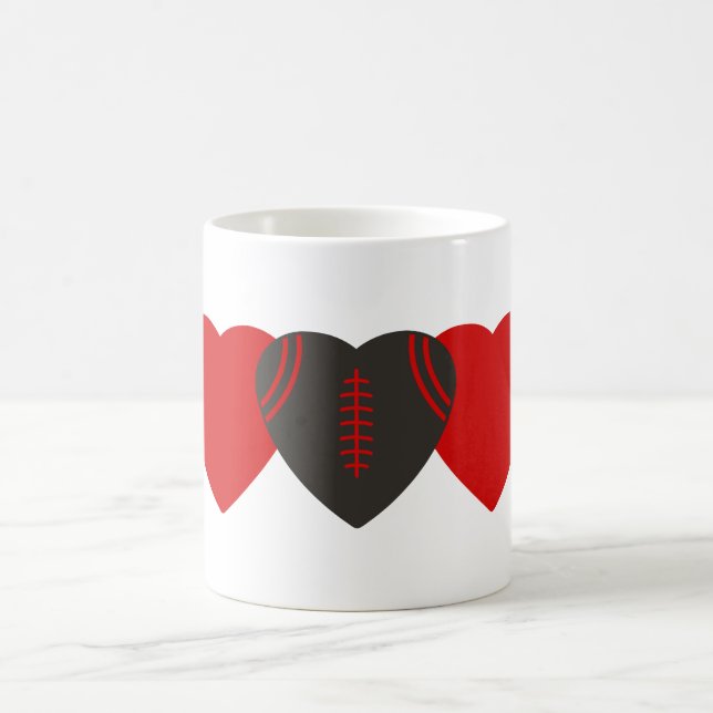 Tampa Bay Buccaneers Football Heart Design Coffee Mug (Center)