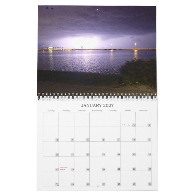 Tampa Bay, Fl Thunderstorms Calendar (Jan 2027)