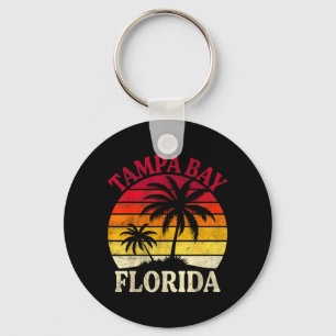 Tampa Bay Florida Beach Trocal Summer Palm Tree Key Ring