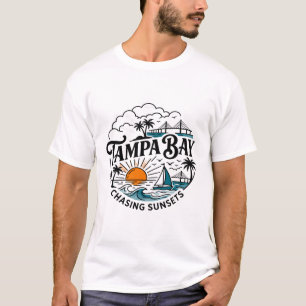 Tampa Bay Florida Chasing Sunsets Coastal Theme T-Shirt