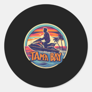 Tampa Bay Florida Jetski Boating Water Gulf Waters Classic Round Sticker
