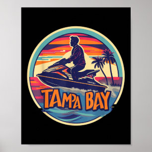 Tampa Bay Florida Jetski Boating Water Gulf Waters Poster
