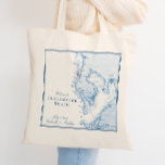 Tampa Bay Map Elegant Wedding Welcome Tote Bag<br><div class="desc">These Tampa Bay map tote bags are perfect to welcome your destination wedding guests with welcome bag goodies, or customise them for your wedding party. The heart is over Clearwater Beach, but you can move the heart by clicking "Edit Using design tool" under "Personalise". These custom wedding totes are perfect...</div>