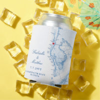 Tampa Bay Map Wedding Favour Drink