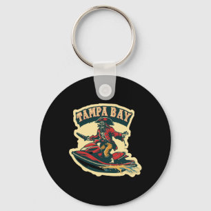 Tampa Bay Pirate Florida Jetski Boating Funny Gasp Key Ring