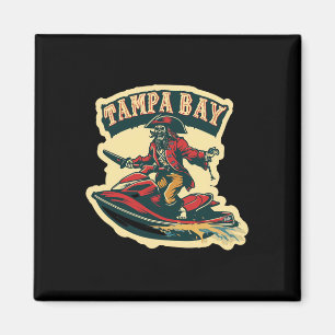 Tampa Bay Pirate Florida Jetski Boating Funny Gasp Magnet