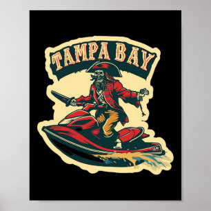 Tampa Bay Pirate Florida Jetski Boating Funny Gasp Poster