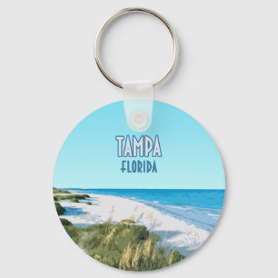 Tampa Beach Florida Vintage Key Ring