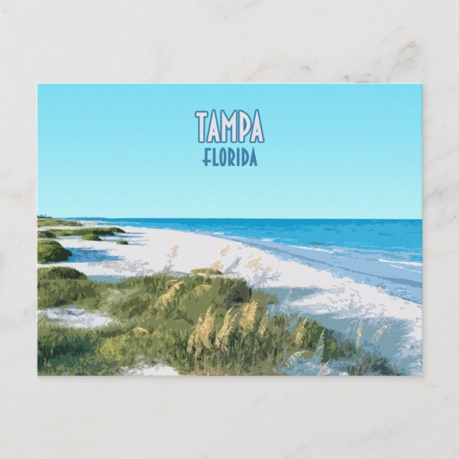 Tampa Beach Florida Vintage Postcard (Front)
