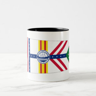 Tampa city flag Two-Tone coffee mug