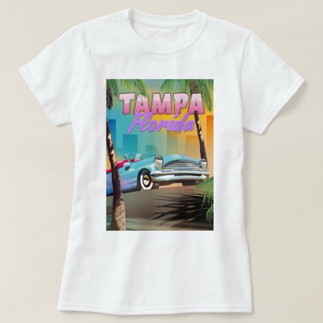 Tampa Florida beautiful travel poster. T-Shirt (Design Front)