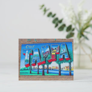  Tampa .Florida City Mural Holiday Postcard