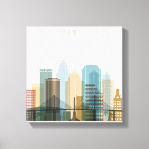 Tampa, Florida   City Skyline Canvas Print