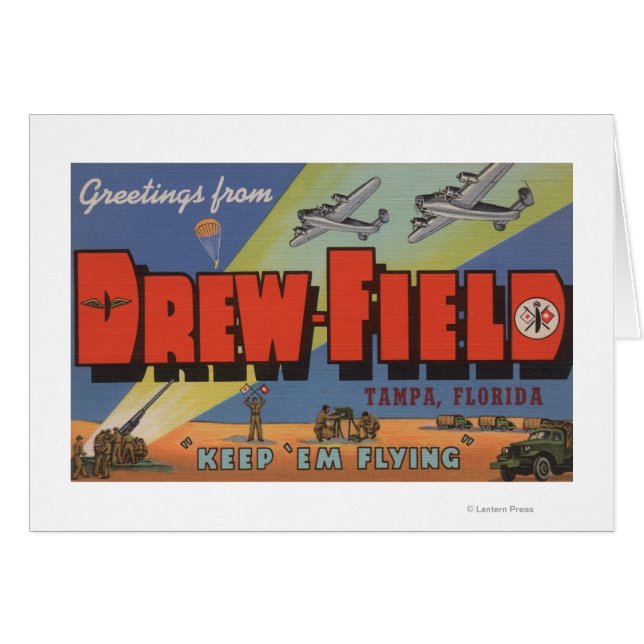 Tampa, Florida - Drew Field - Large Letter Scene (Front Horizontal)