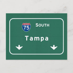 Tampa Florida fl Interstate Highway Freeway : Postcard