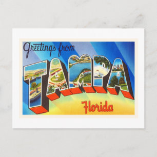 Tampa Florida FL Old Vintage Travel Souvenir Postcard