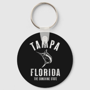 Tampa Florida Fl Retro Vintage Beach Front And Ck Key Ring