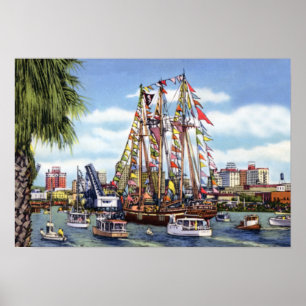 Tampa Florida Gasparilla Festival Poster
