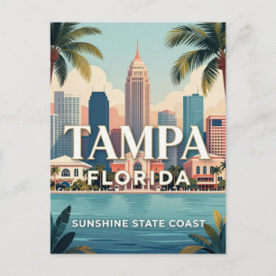 Tampa Florida Gulf Coast Travel Postcard