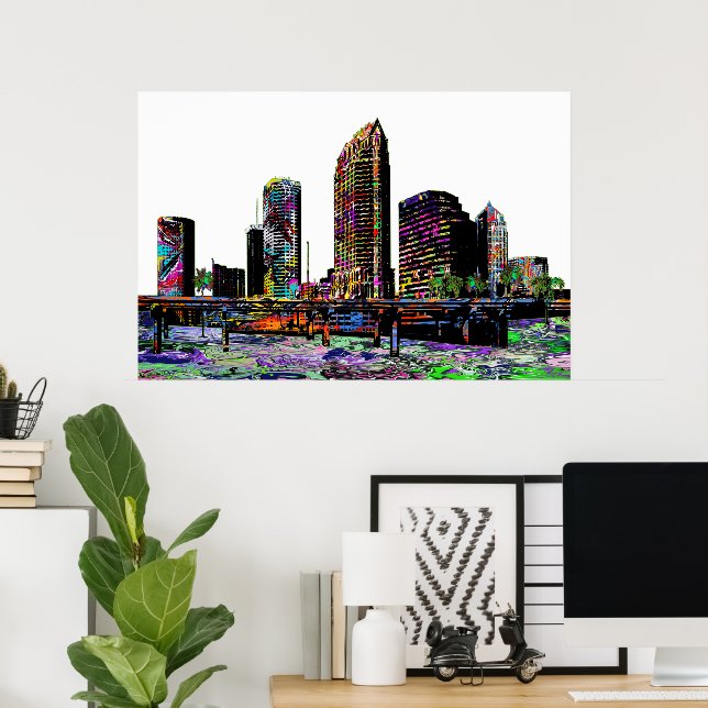 Tampa, Florida in graffiti Poster (Home Office)