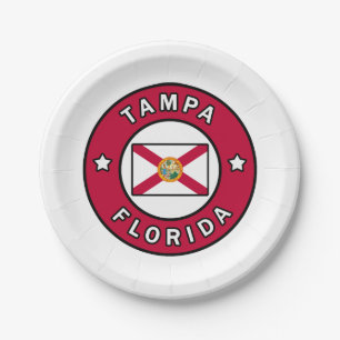 Tampa Florida Paper Plate