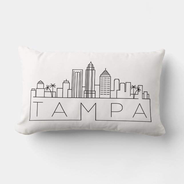 Tampa, Florida Skyline Lumbar Pillow (Front)