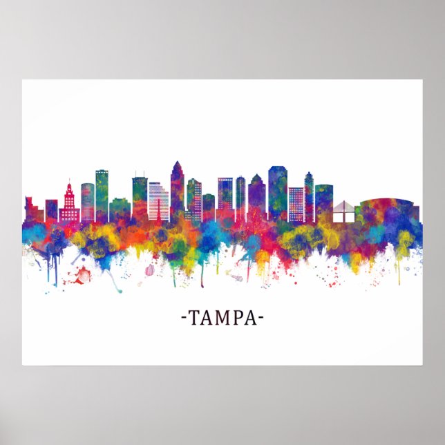 Tampa Florida Skyline Poster (Front)