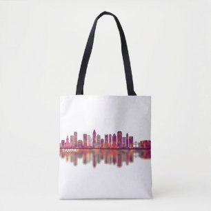 Tampa Florida Skyline Tote Bag