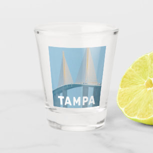 Tampa, Florida skyway bridge photo Shot Glass