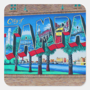 Tampa .Florida Square Sticker