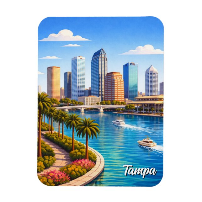 Tampa Florida Travel Magnet (Vertical)