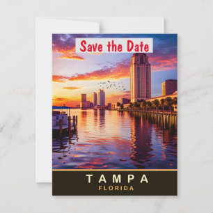 Tampa, Florida, Travel Postcard,  Save The Date