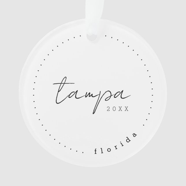 Tampa Florida Travel United States Simple Ornament (Front)