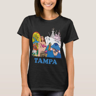 Tampa Florida Tropical Blue Travel T-Shirt