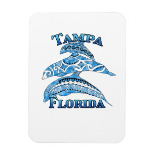 Tampa Florida Vacation Tribal Dolphins Magnet